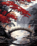 Crimson Bridge Reverie displayed in a styled interior — above console or sofa