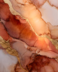 Terracotta Gold wall art — final artwork — burnt sienna, warm clay, and bold antique gold veining