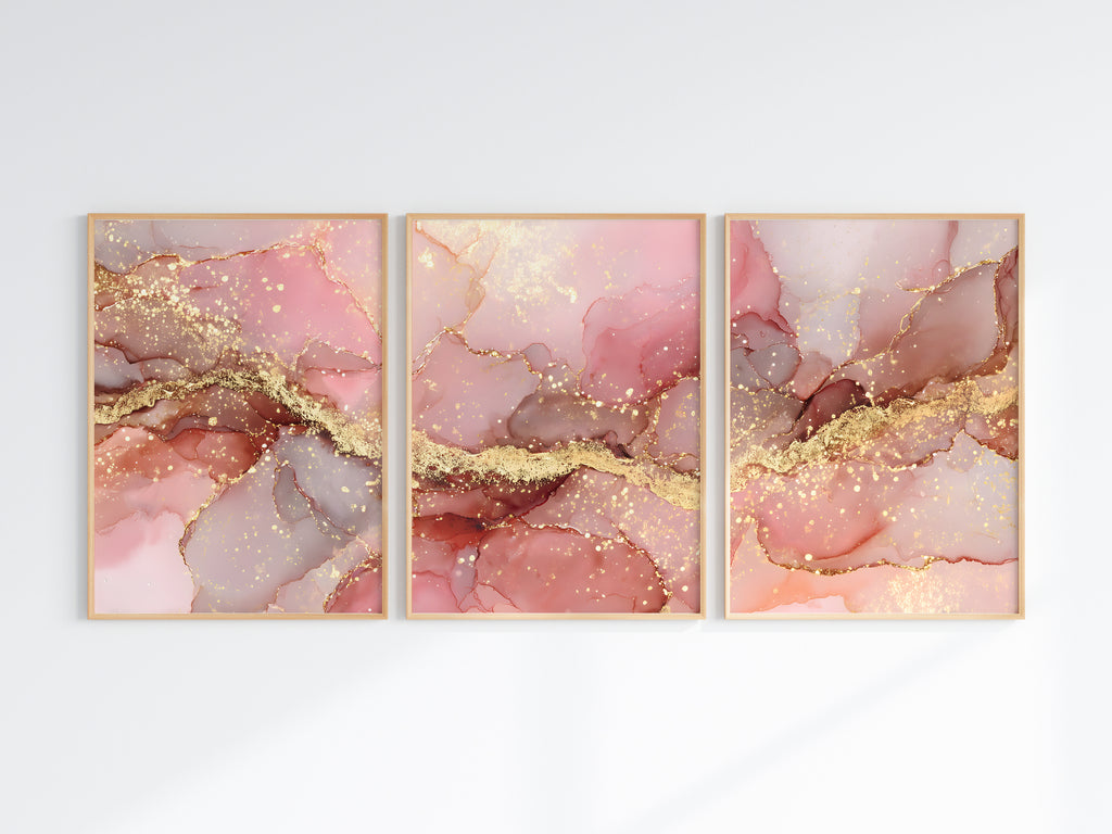 Pearl Gold Panorama — close-up detail — fine antique gold seam and gold dust in warm ivory and blush ink