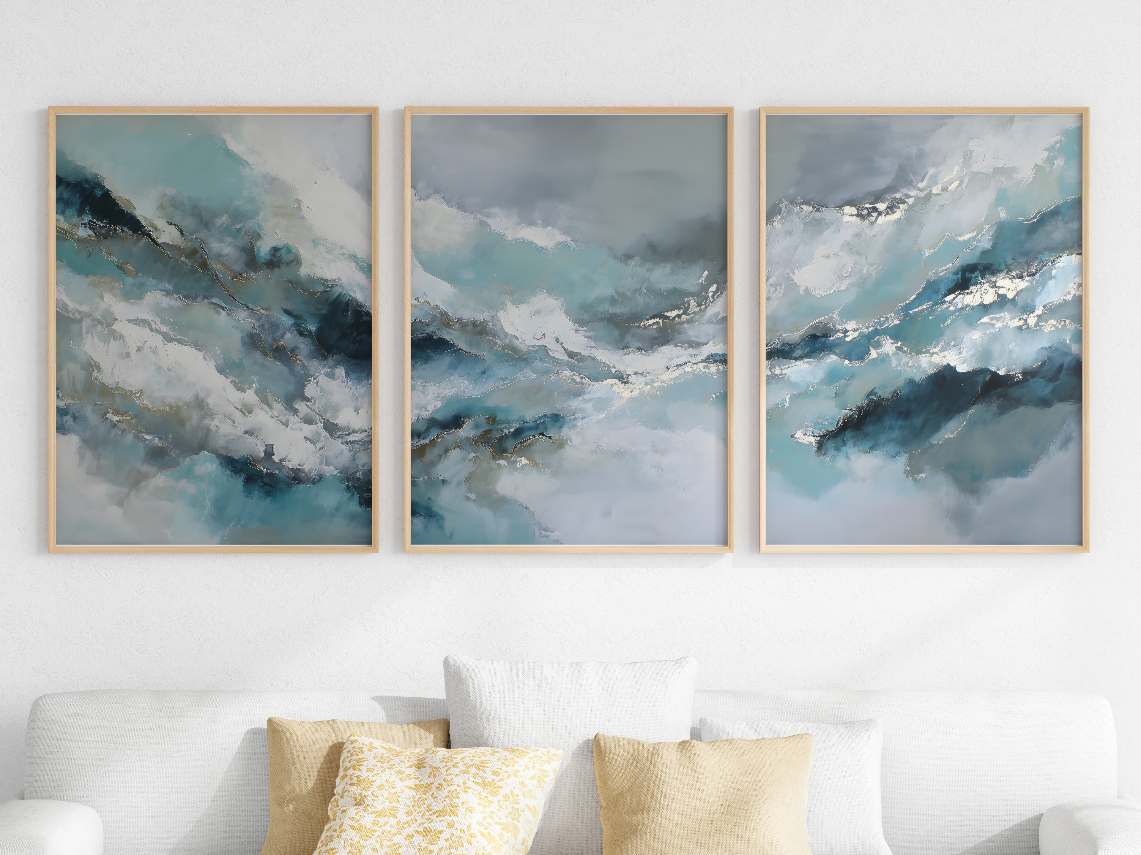 Arctic Light Panorama — close-up detail — luminous white light passages and cool silver atmospheric depth