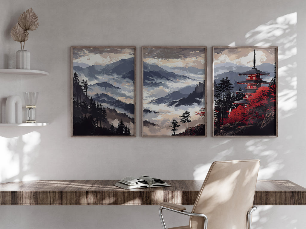 Temple Ridge Cloud Sea panorama shown in a secondary premium interior setting