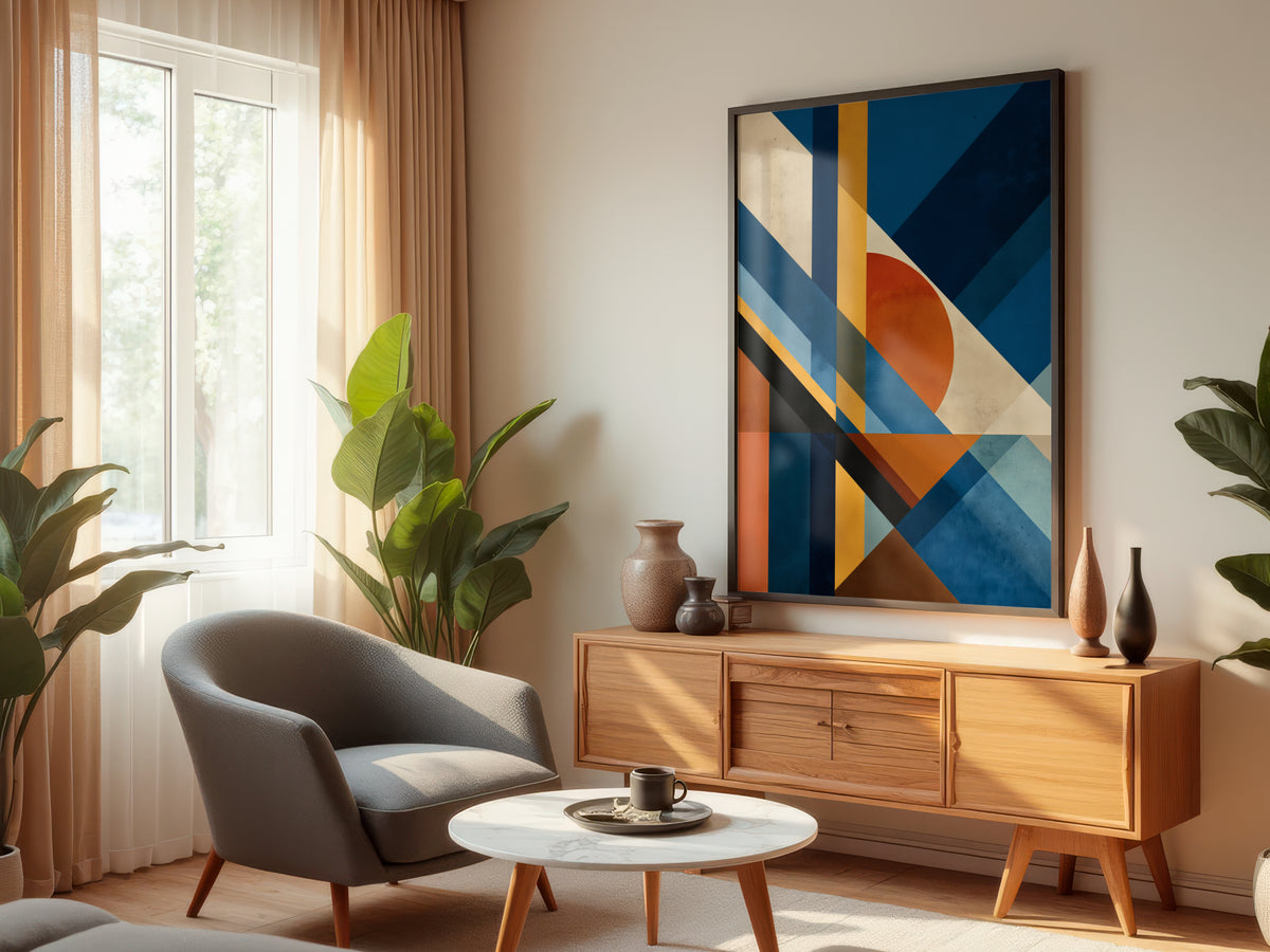 Cobalt Clay Planes displayed in a styled interior — gallery-modern and bold contemporary interior