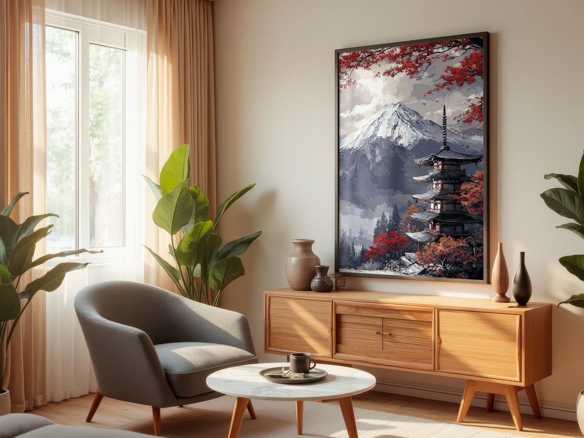 Crimson Fuji Temple shown in a secondary lifestyle setting — styled interior