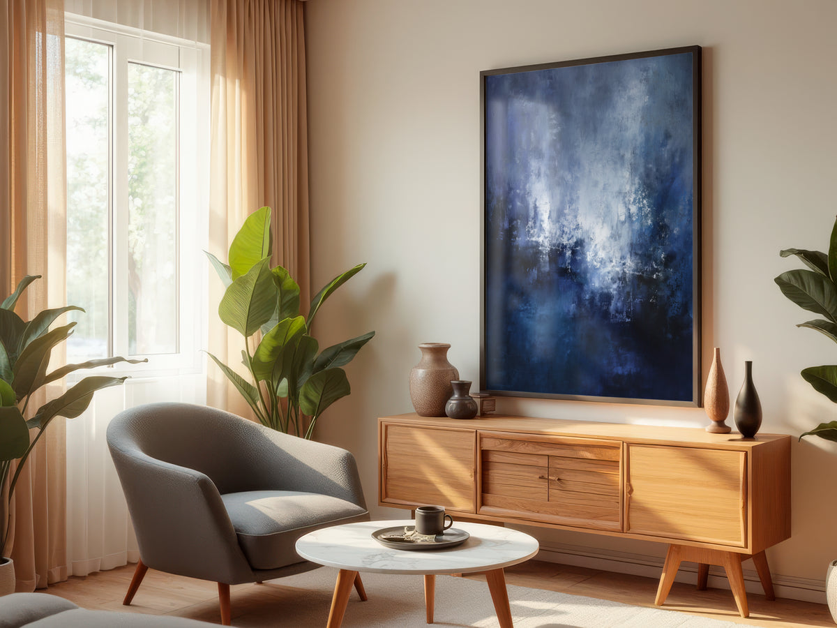 Midnight Silver Veil displayed in a styled interior — premium interior with dark or neutral walls