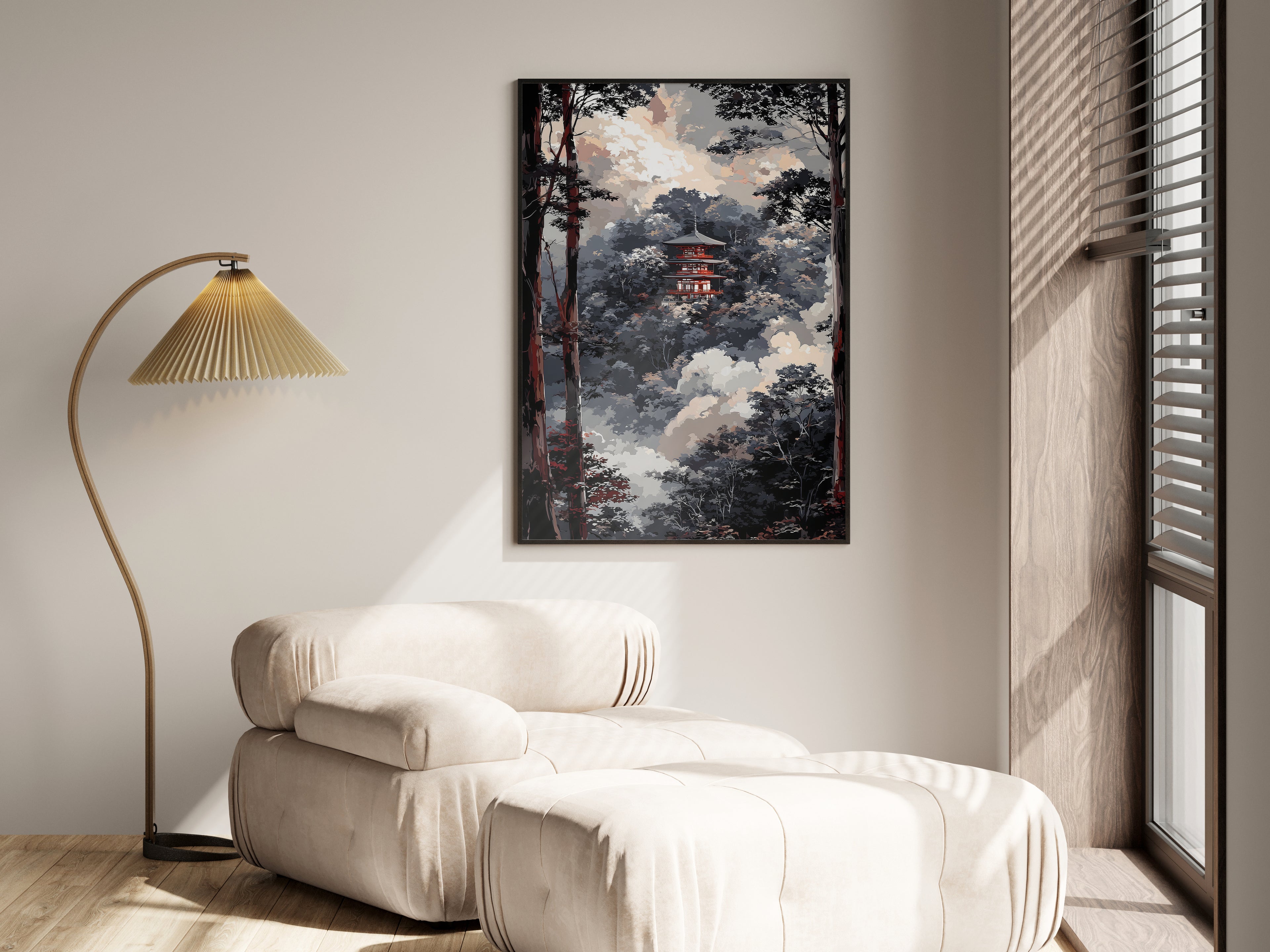 Print size guide for Temple Forest Passage wall art