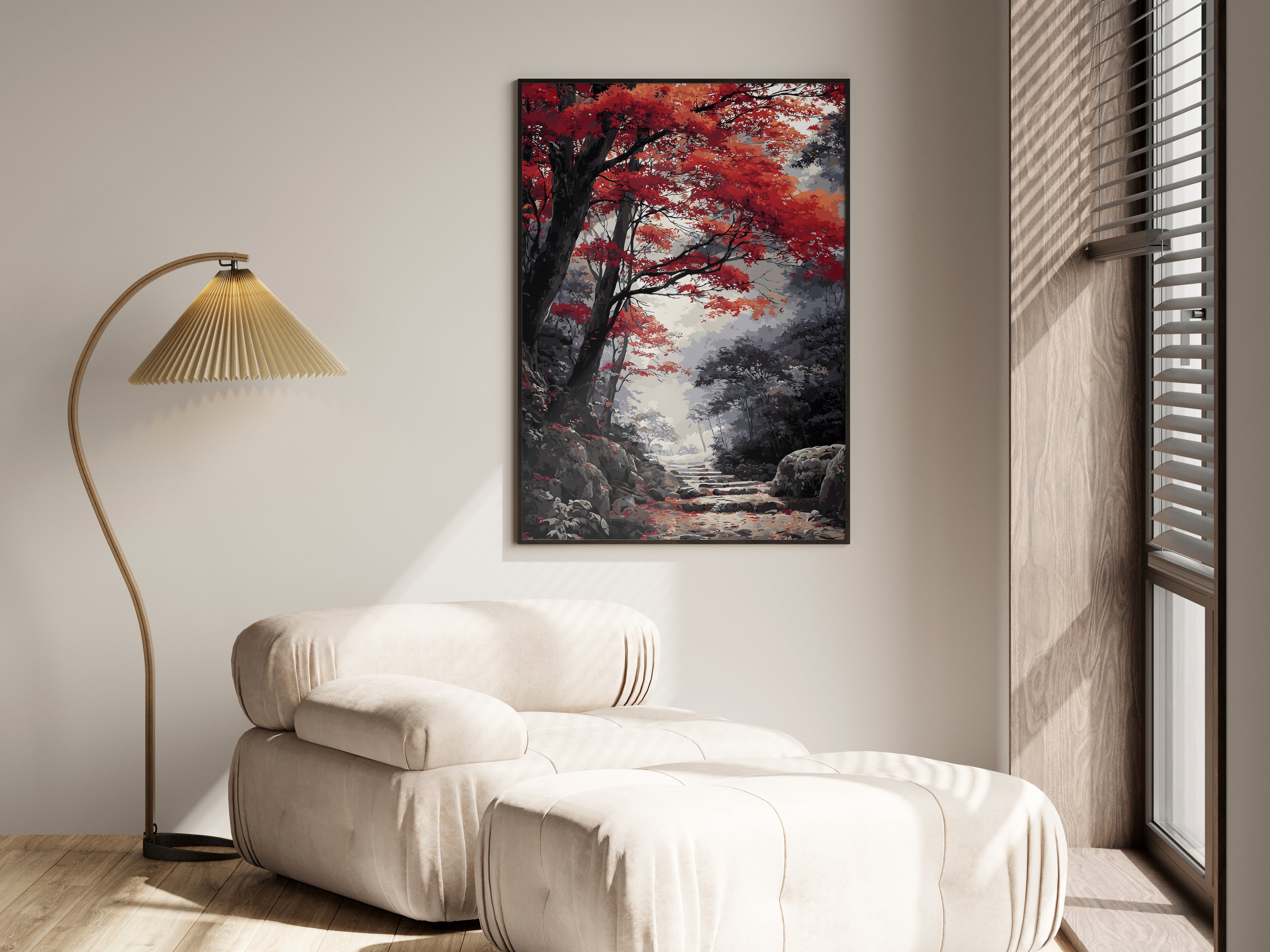 Print size guide for Maple Stone Path wall art