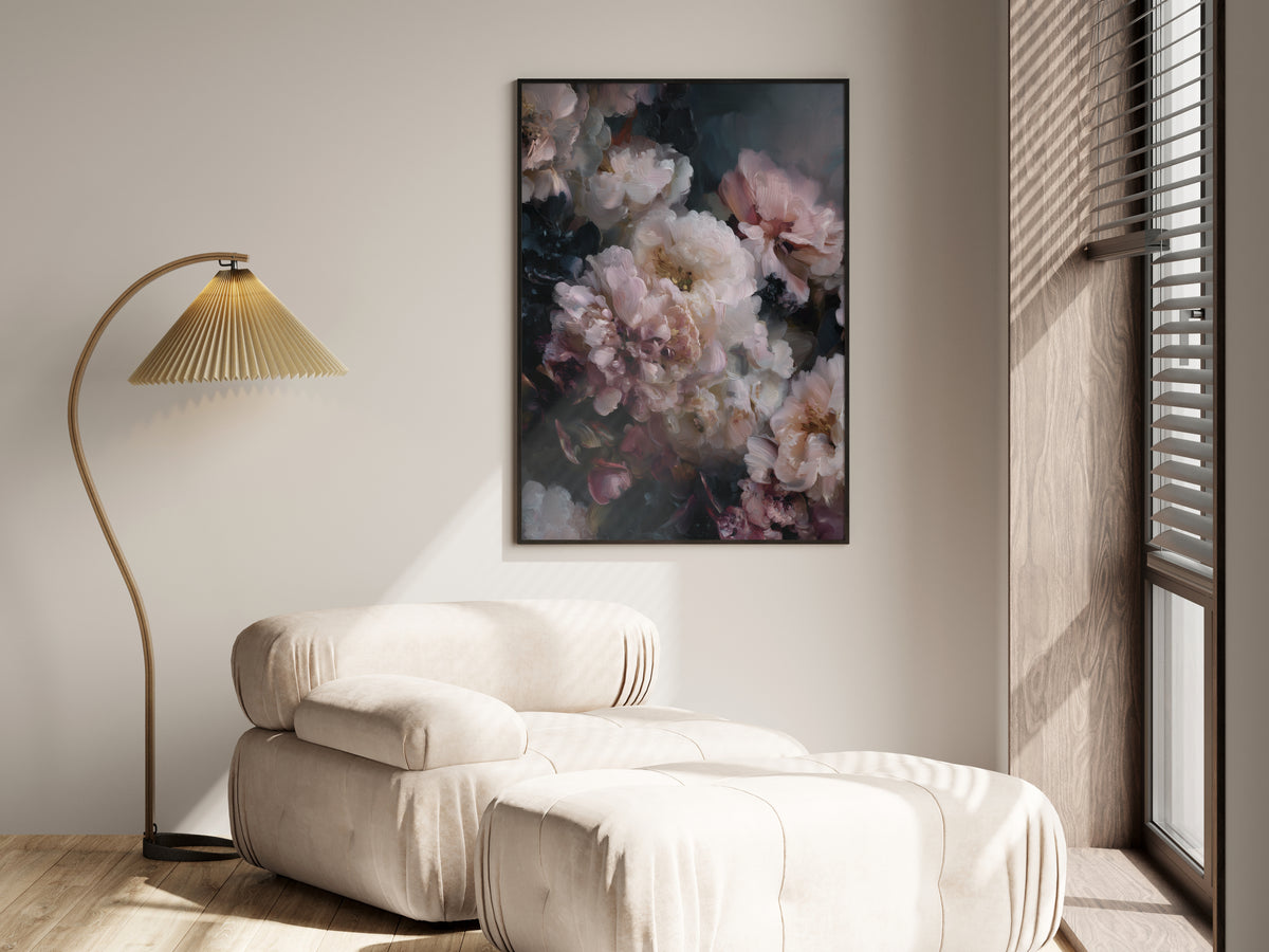 Blush Peony Nocturne shown in a secondary lifestyle setting — premium interior with dark, neutral, or blush-toned walls