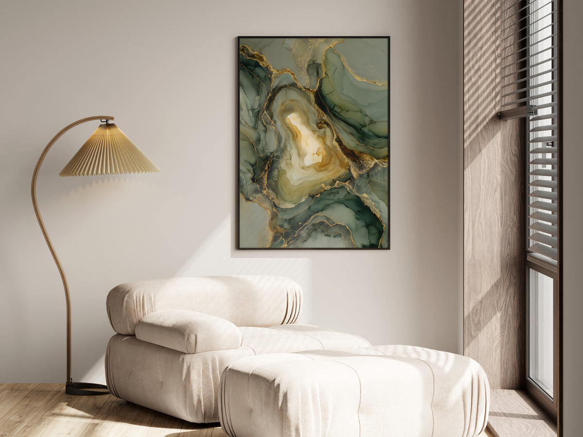 Sage Gold shown in a lifestyle setting — Japandi and botanical interior