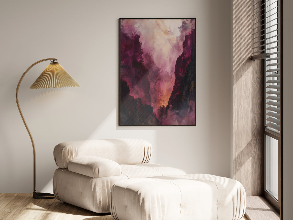 Mauve Ember Haze shown in a lifestyle setting — dark luxury and jewel-toned interior