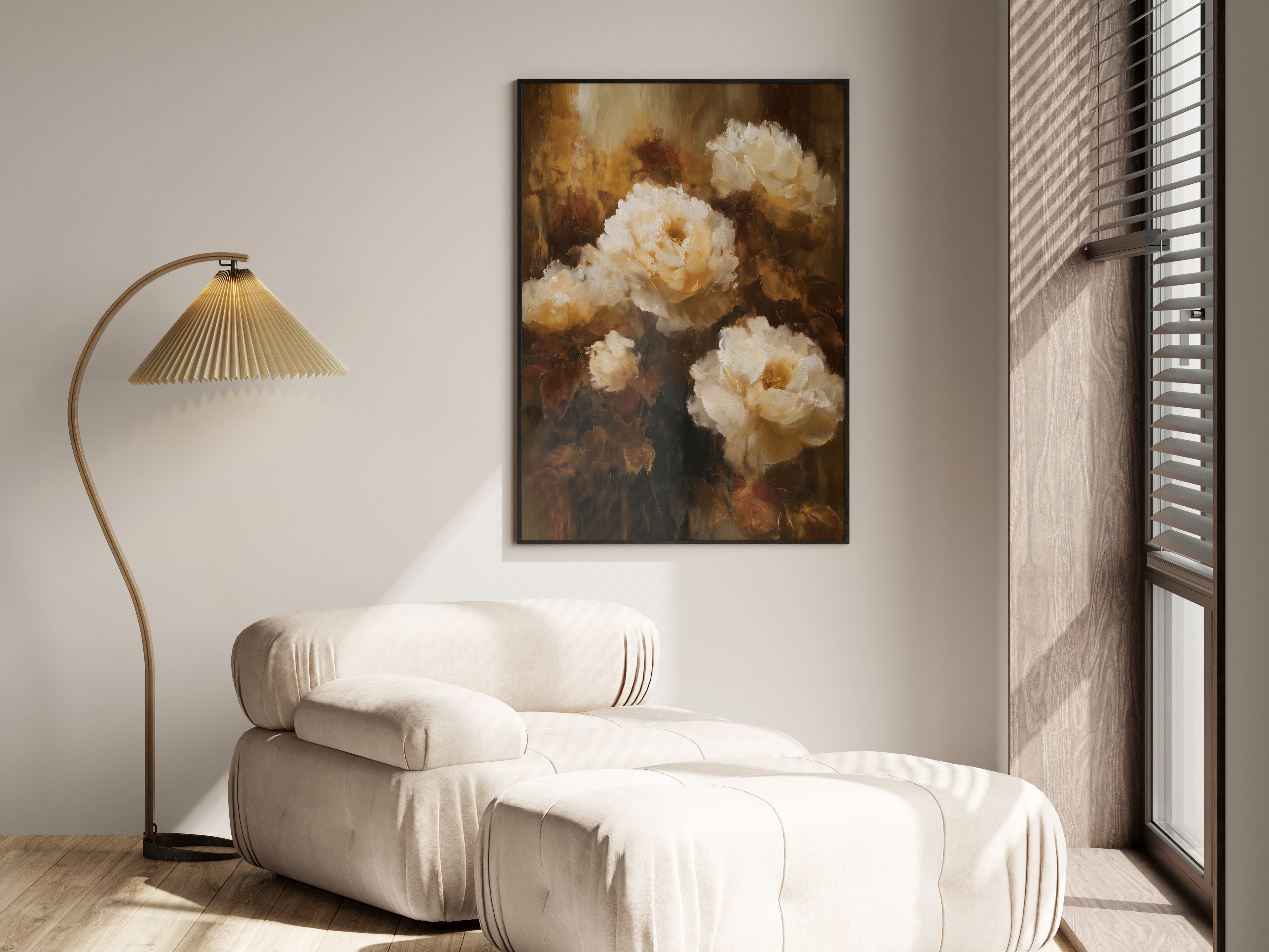 Mocha Petal Veil shown in a secondary lifestyle setting — premium interior with warm, neutral, dark, or Japandi-toned walls
