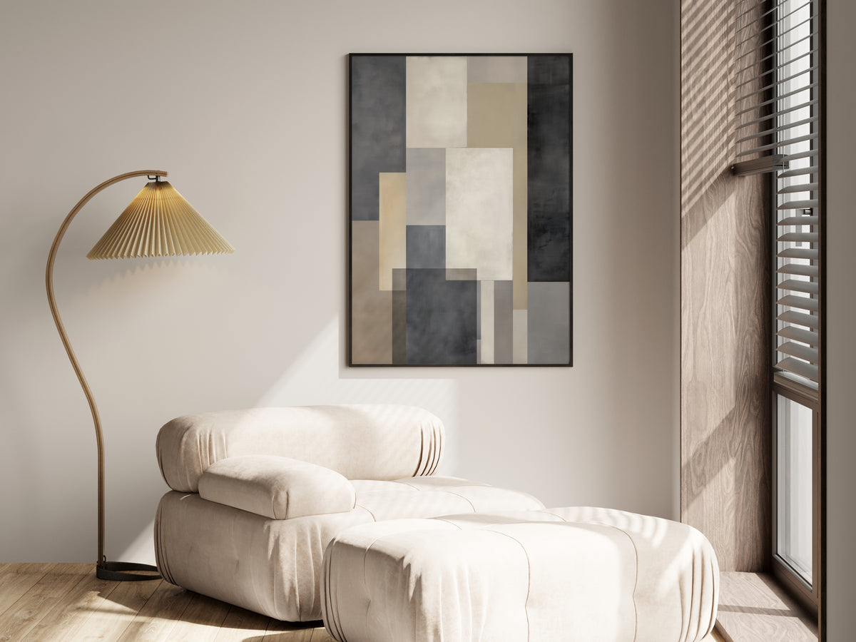 Graphite Sand Interval shown in a secondary lifestyle setting — quiet luxury and minimalist contemporary interior