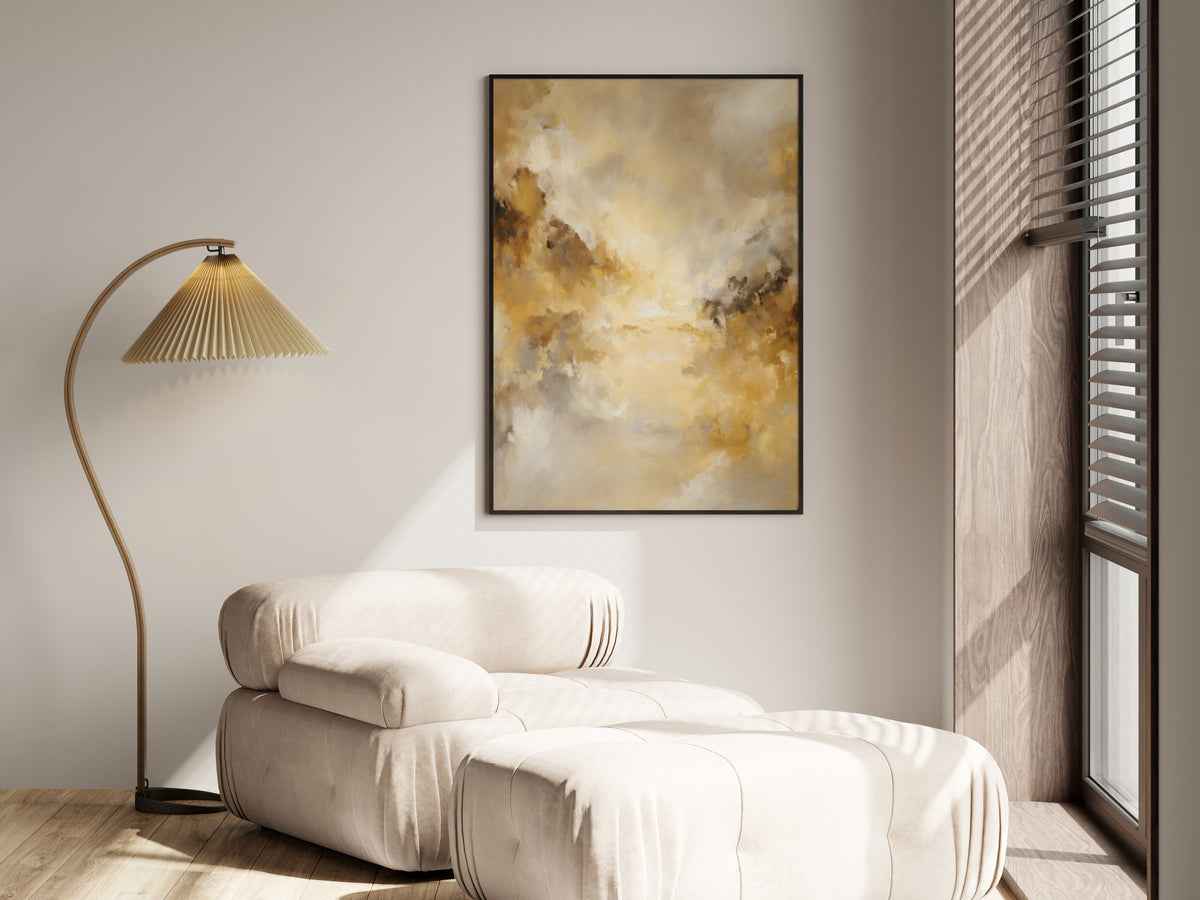 Dune Gold Veil shown in a lifestyle setting — Japandi and contemporary neutral interior