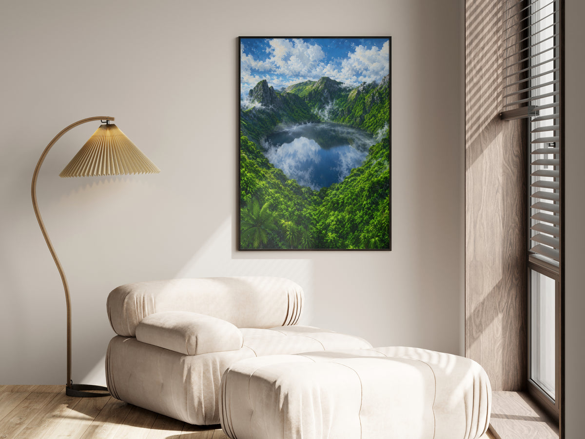 Grand Bassin Sacred Lake shown in a secondary lifestyle setting — nature-inspired and contemporary interior