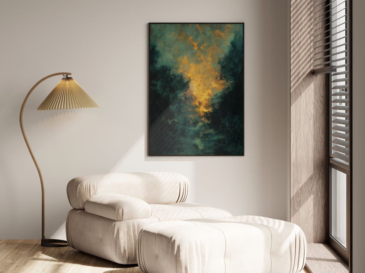 Forest Ember Glow shown in a secondary lifestyle setting — dark luxury and moody contemporary interior