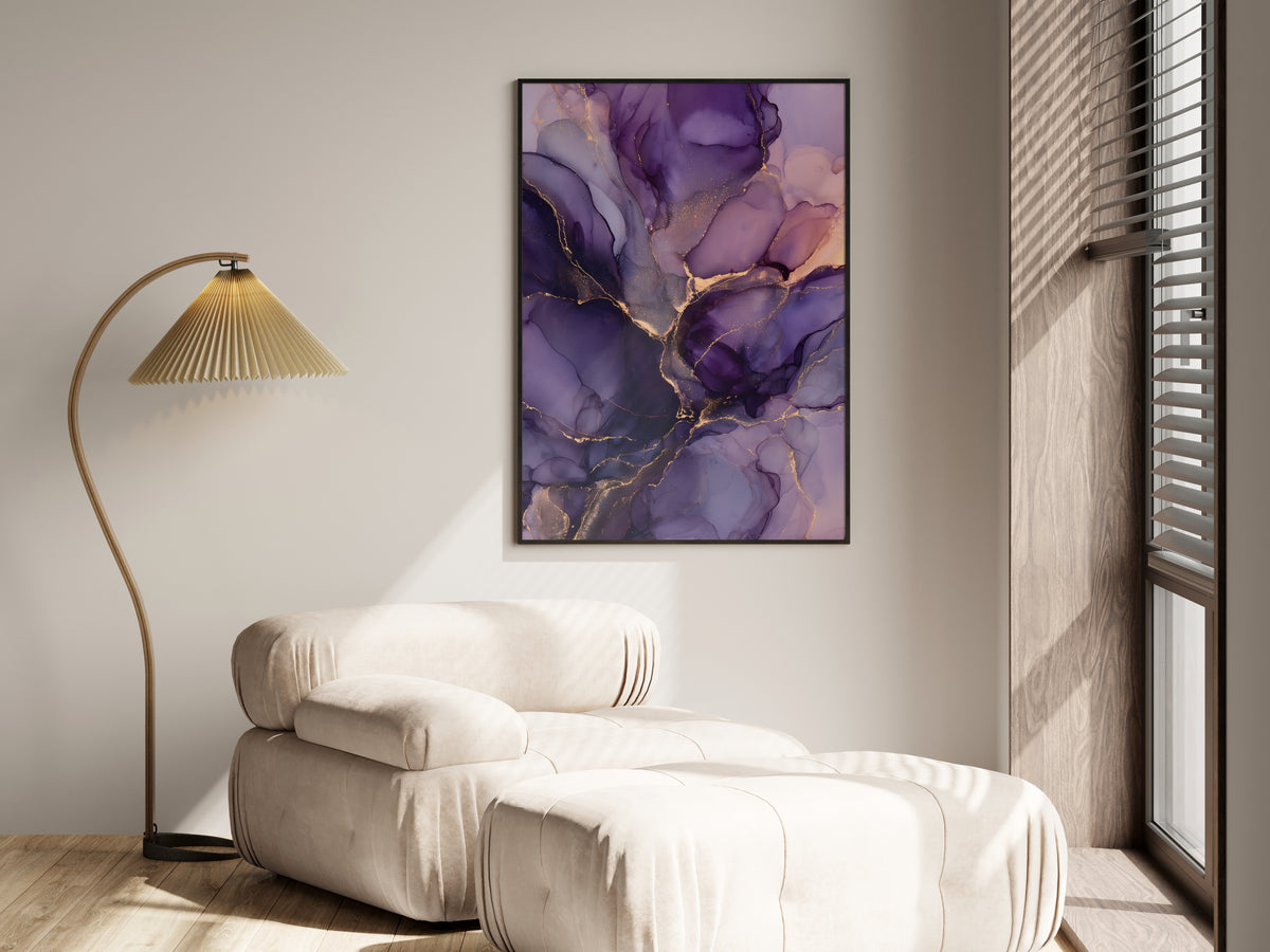 Amethyst Gold shown in a lifestyle setting — dark moody and maximalist interior