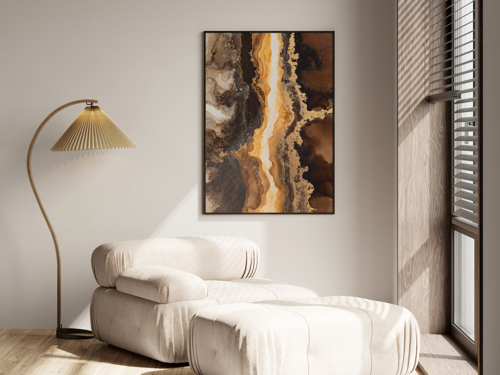 Mocha Gold shown in a lifestyle setting — dark moody and masculine luxury interior