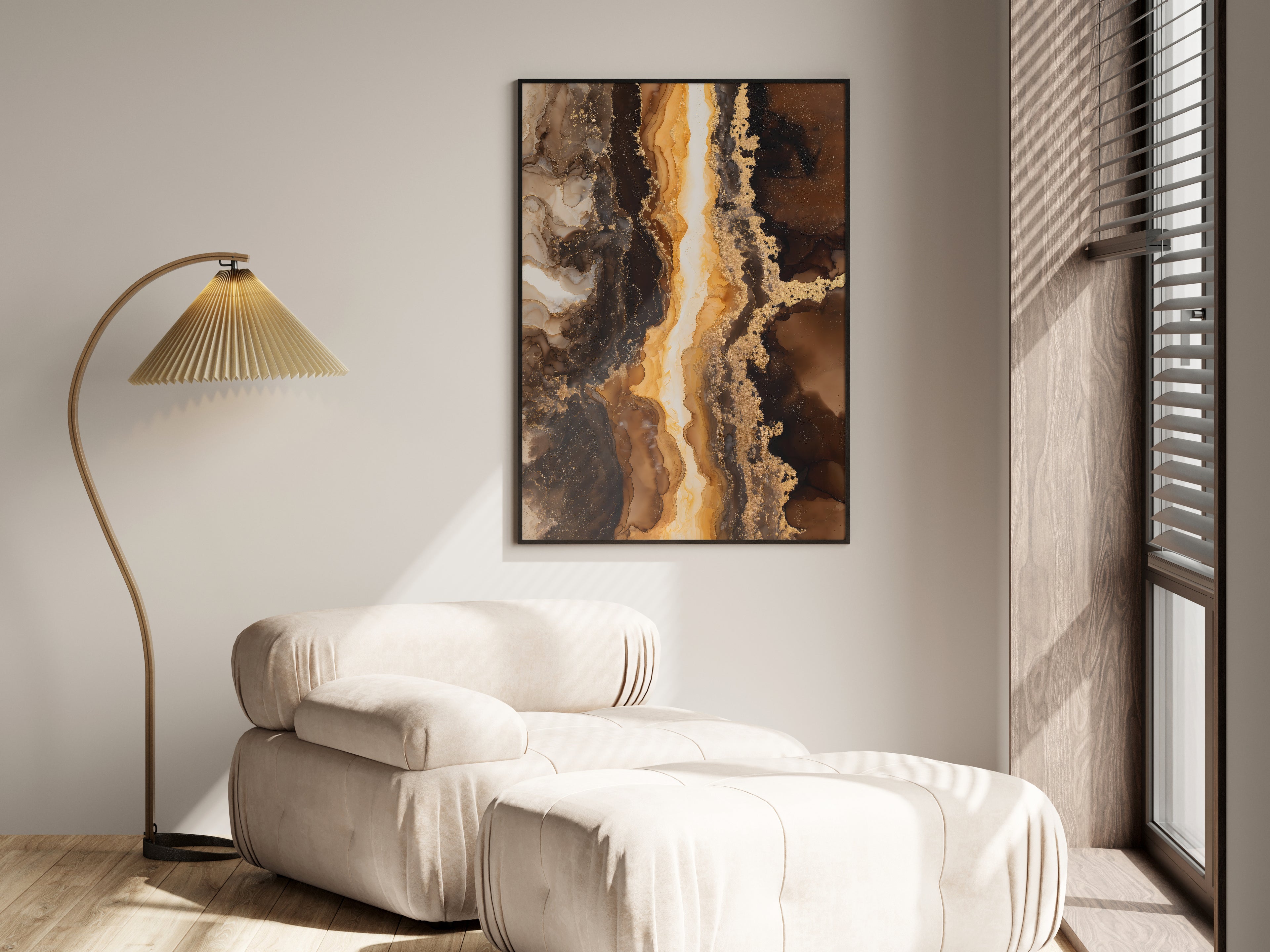 Mocha Gold shown in a lifestyle setting — dark moody and masculine luxury interior