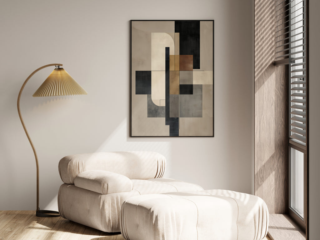 Stone Ochre Axis shown in a secondary lifestyle setting — organic modern and warm contemporary interior
