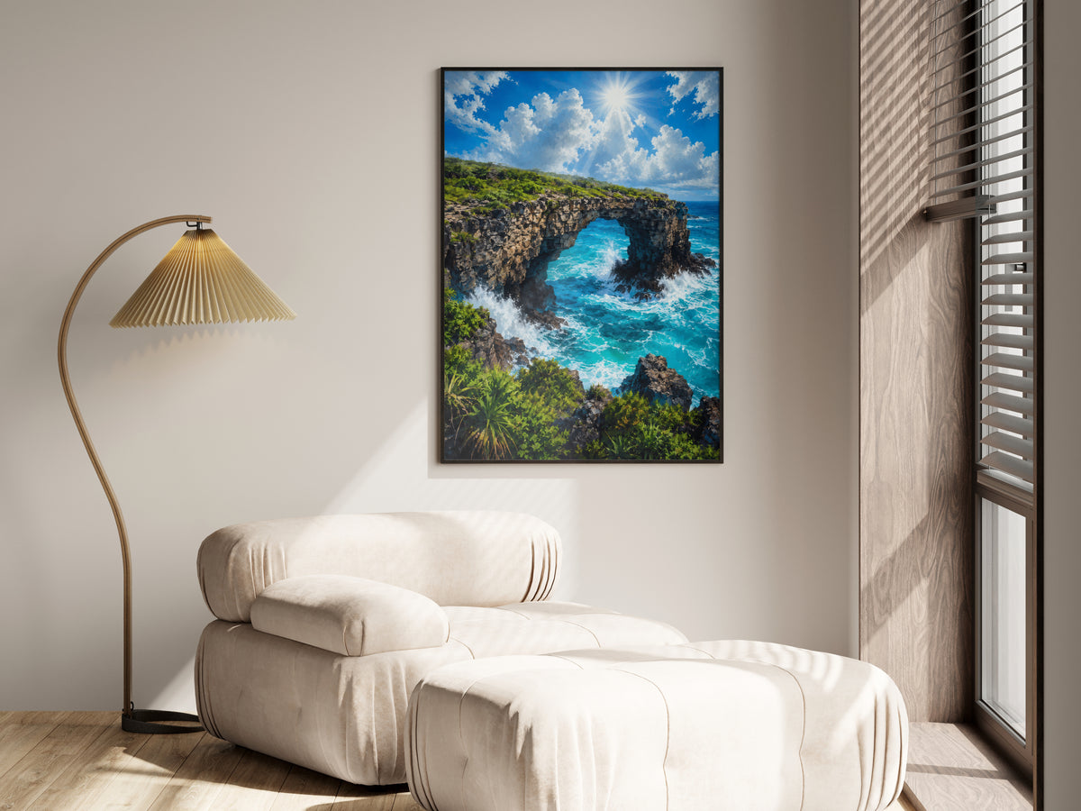 Pont Naturel Arch shown in a secondary lifestyle setting — tropical coastal and contemporary interior