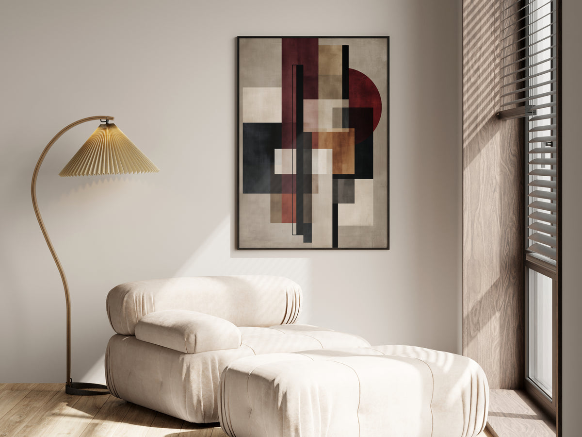 Oxblood Linen Balance shown in a secondary lifestyle setting — dark luxury and moody contemporary interior