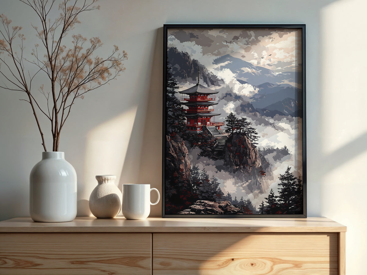 Digital download contents for Mist Temple Ridge showing JPG and PDF files in 7 sizes