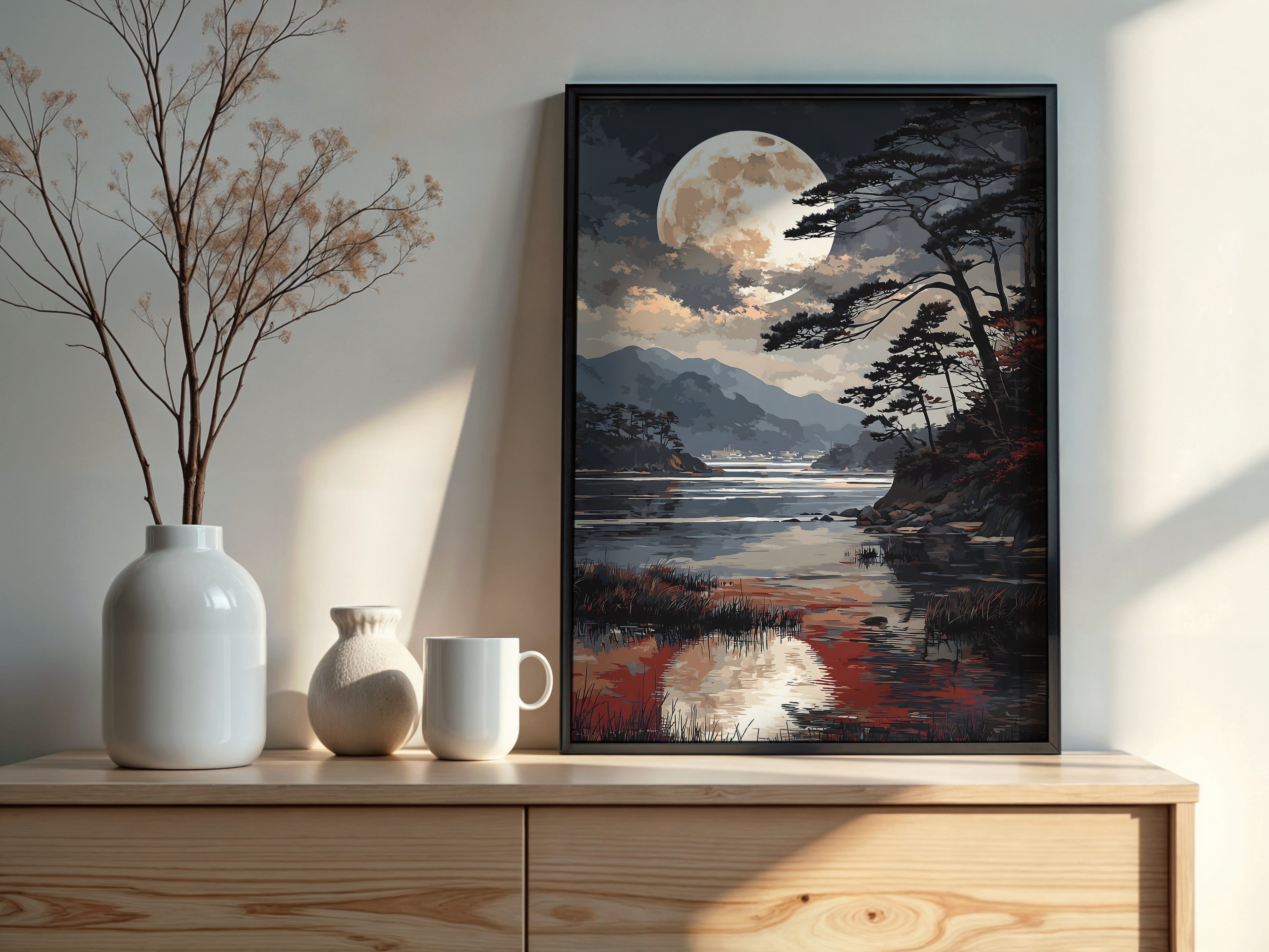 Digital download contents for Indigo Moon Inlet showing JPG and PDF files in 7 sizes