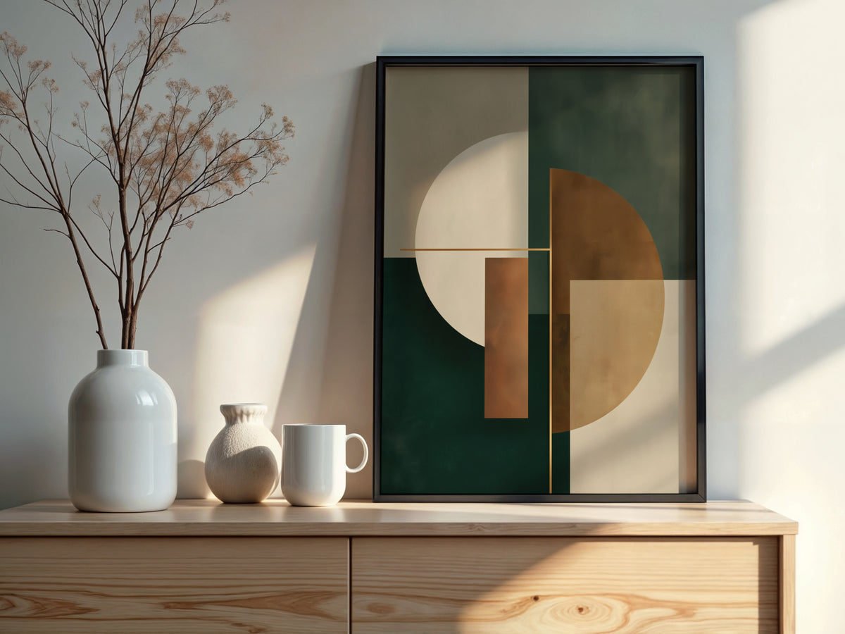 Close-up detail of Verdant Form Balance highlighting matte surface texture and tonal colour variation in ivory and bronze