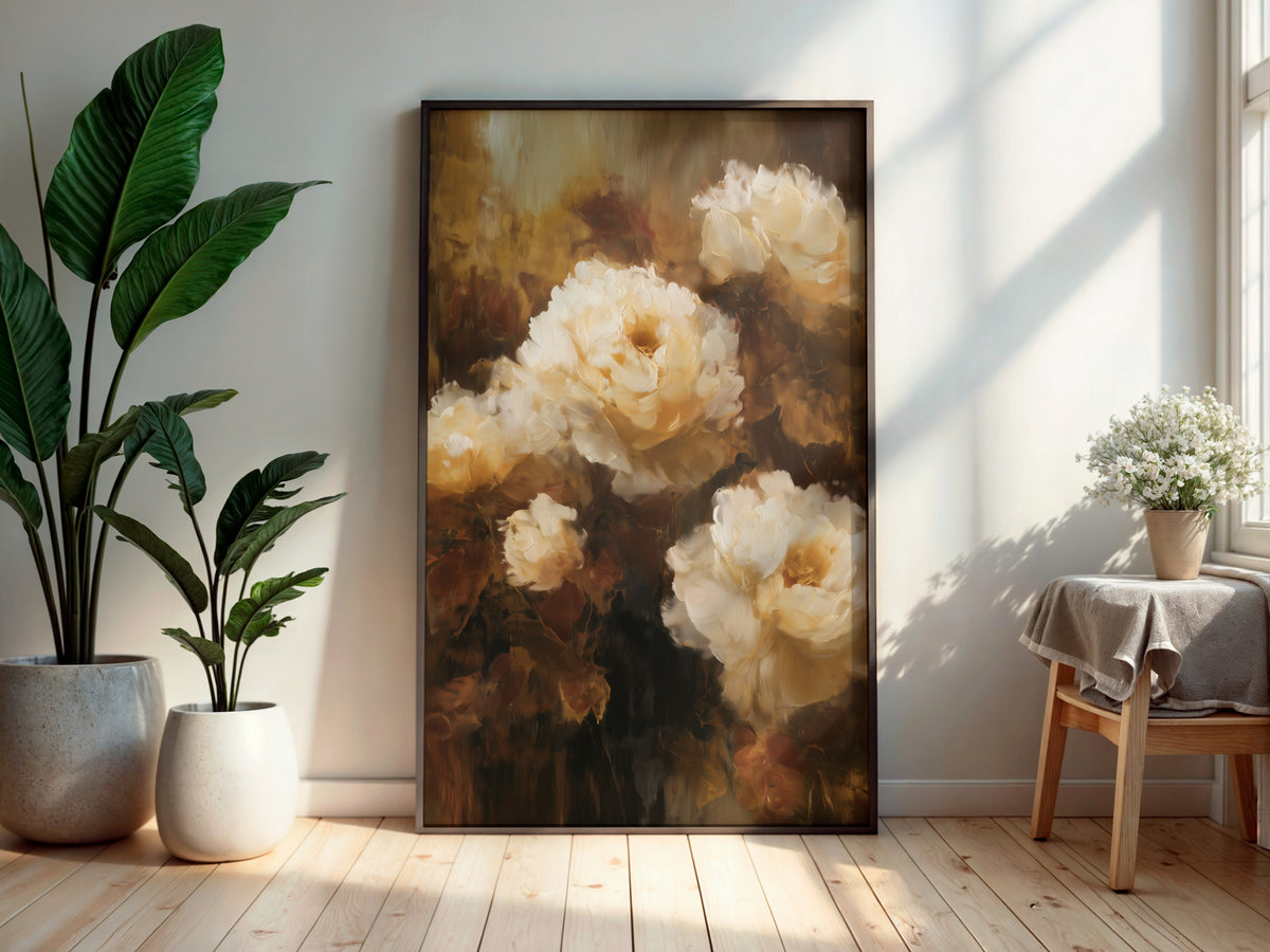 Print size guide for Mocha Petal Veil wall art
